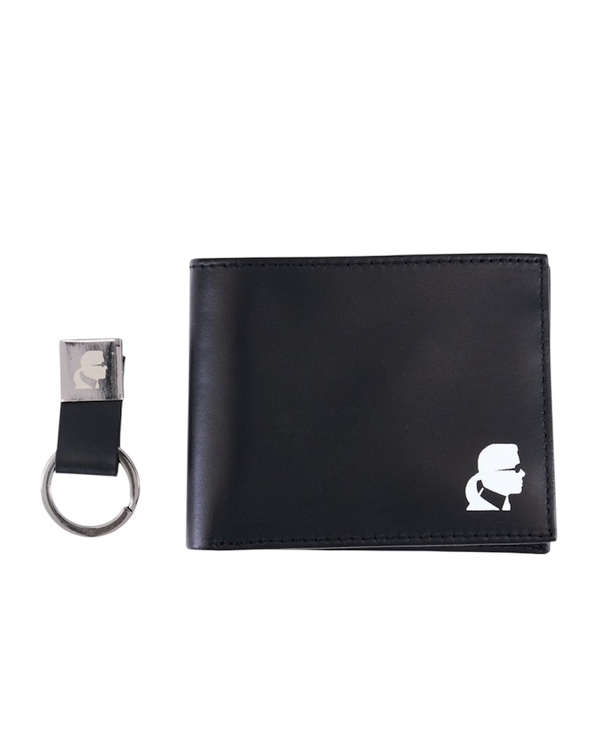 Karl Lagerfeld 2 pieces Foldable Wallet with Key Ring Set